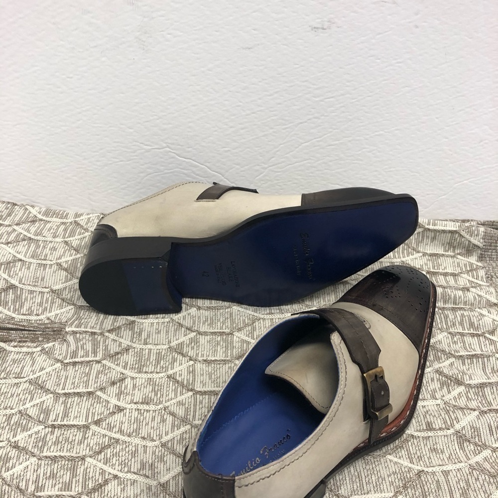 Emilio Franco shoes monk strap brown/beige captoe - Picture 4 of 4